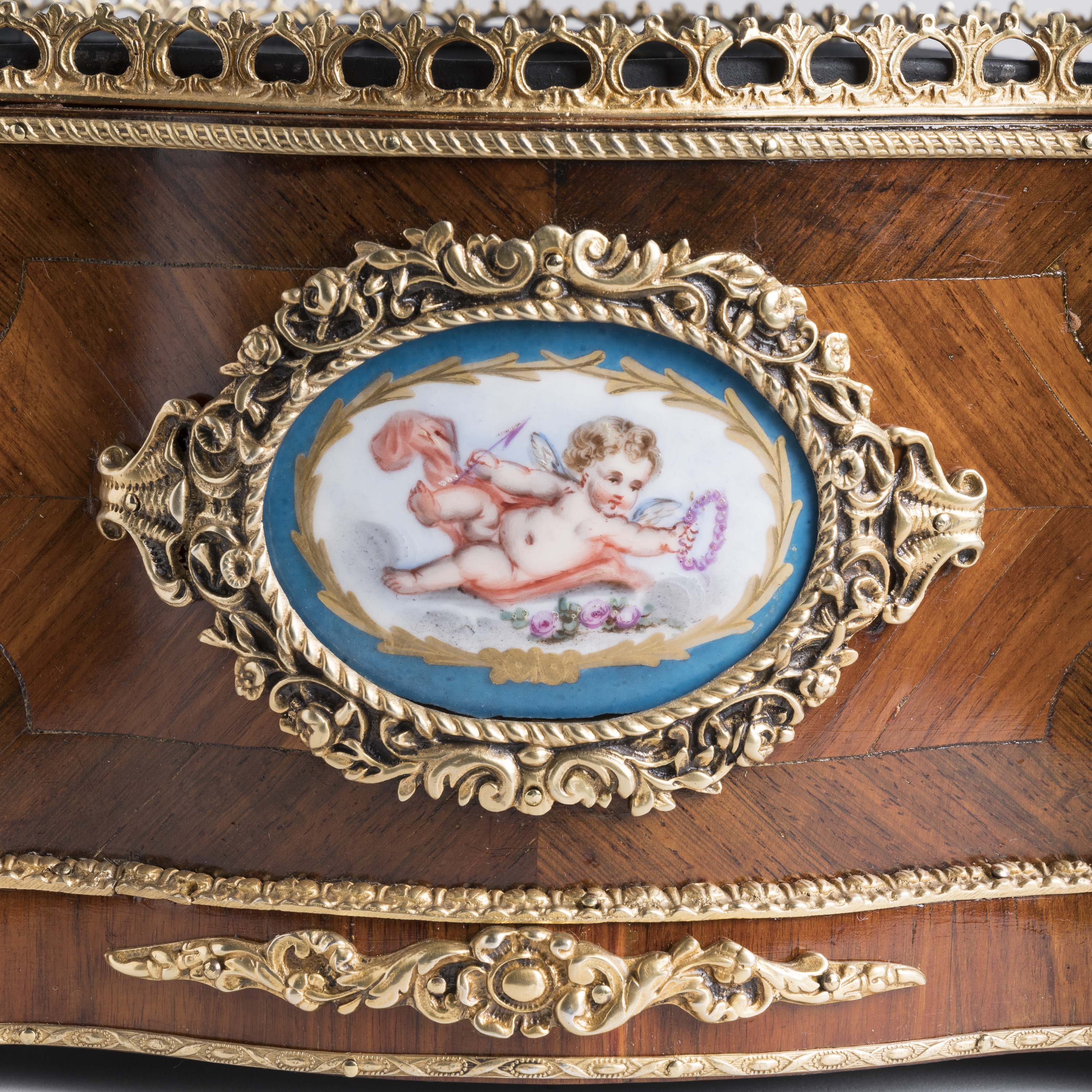 A Porcelain-Mounted Napoleon III Period Jardinière